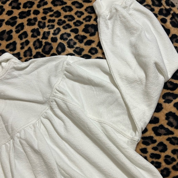 aerie White Long-Sleeve Polo Pullover Sweatshirt - Picture 11 of 11